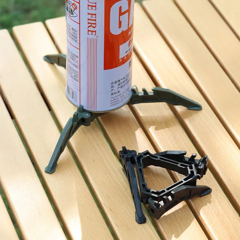 Outdoor Camping Gas Tank Stove Base Holder Camping Supplies ​​​​​​Portable Gas Canister Stand​​ Universal Tripod Folding Frame - 4