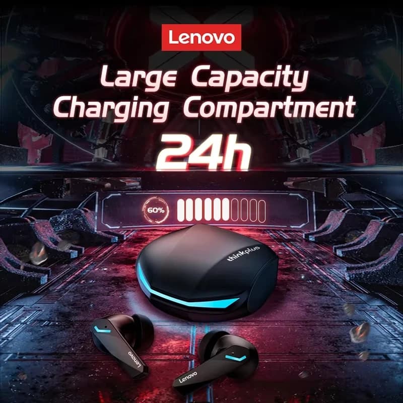 سماعات Lenovo XT53 الأصلية بلوتوث V5.4 - شاشة LED لعرض الطاقة، سماعات ألعاب، مقاومة للماء والعرق، سماعة لاسلكية محدثة - 4