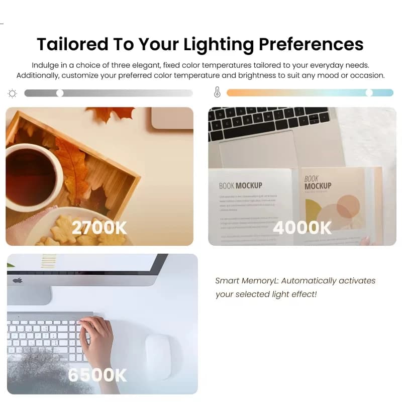 Yeelight Aries Monitor Light Bar LED Computer Screen Hanging Lamp Smart Touch 3-Level Dimming 2700K-6500K 45° Rotatable - 3