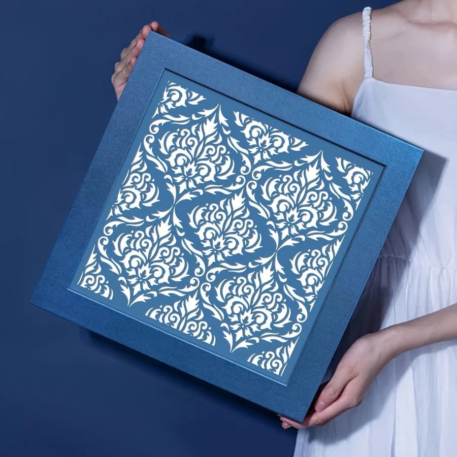 Damask Stencil • Reusable Opaque PET 12x12" Template for Furniture Wall Decor - 5