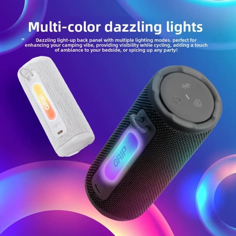 سماعة JBL Grip لاسلكية محمولة خارجية مع مشبك كارابينر خفيفة الوزن مقاومة للصدمات بلوتوث للمشي وركوب الدراجات - 6