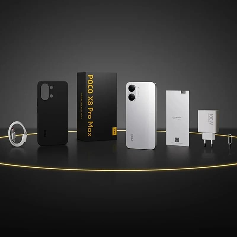 هاتف Xiaomi POCO X8 Pro Max 2026 نسخة عالمية، بطارية 8500mAh، شاشة 6.83 بوصة 1.5K بمعدل تحديث 120Hz، معالج Dimensity 9500s - 5