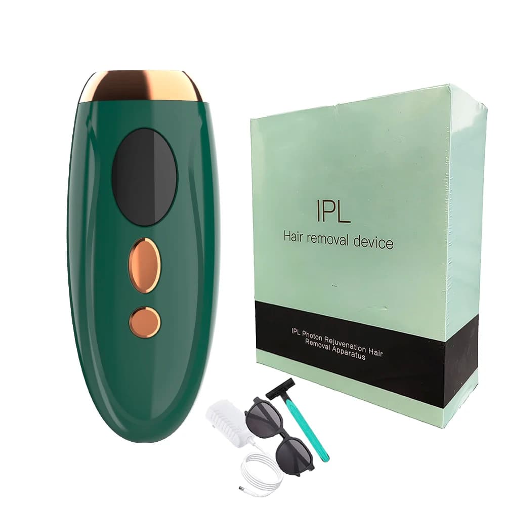 إزالة الشعر الدائمة للنساء للوجه والجسم والبكيني، جهاز إزالة الشعر بالليزر IPL الآمن وبدون ألم مع 999999 ومضة وشاشة LCD