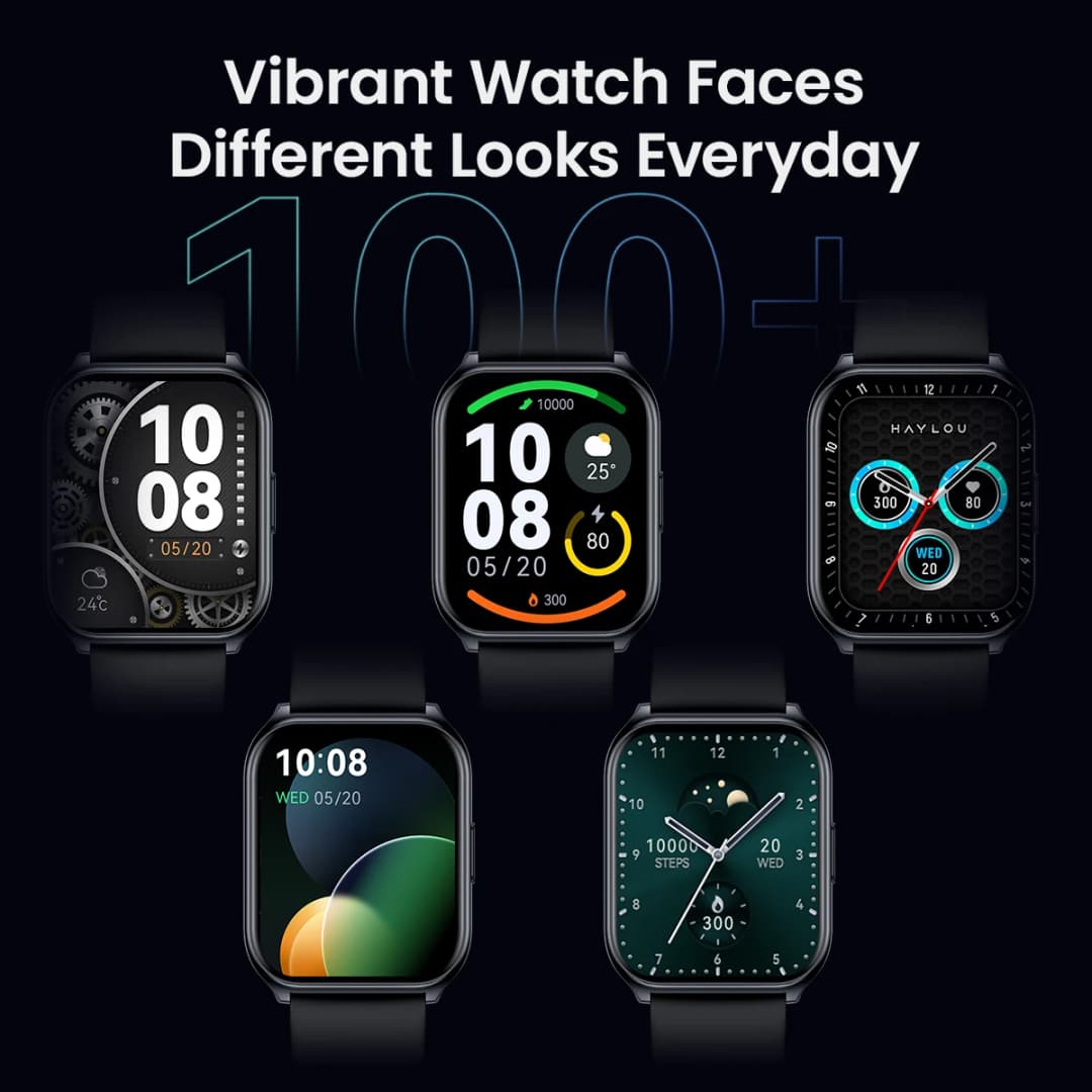 ساعة HAYLOU Watch 2 Pro (LS02 Pro) الذكية بشاشة 1.85 بوصة عالية الدقة مع مراقبة معدل ضربات القلب ومستوى الأكسجين في الدم و100 وضع تمرين للرجال والنساء - 3