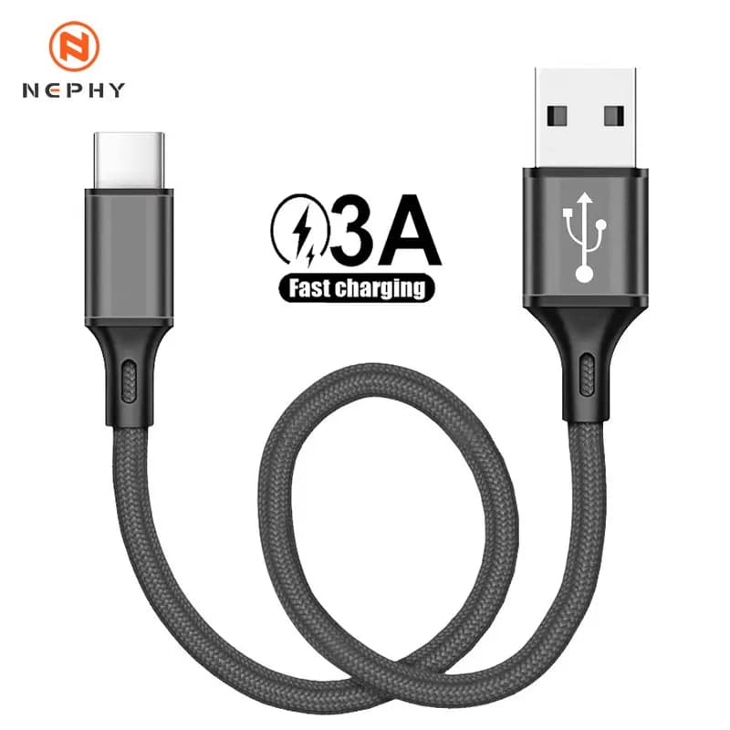 كابل USB-C بقوة 3 أمبير، مزامنة البيانات والشحن السريع، أطوال 25 سم و1 متر و2 متر و3 متر، متوافق مع سامسونج وهواوي وأجهزة أندرويد