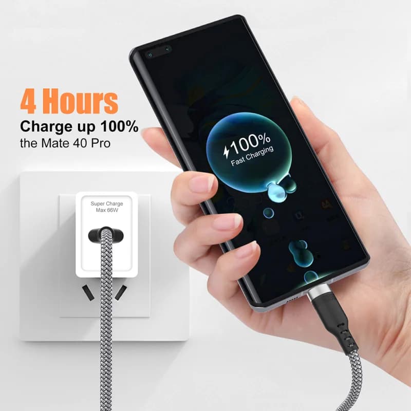 كابل USB Type C عالمي 5A للشحن السريع جداً 1 متر 2 متر 3 متر 5 متر 8 متر كابل بيانات ممتد لهواتف آيفون 15 وسامسونج وهواوي وشاومي وبلاي ستيشن 4/5 - 2