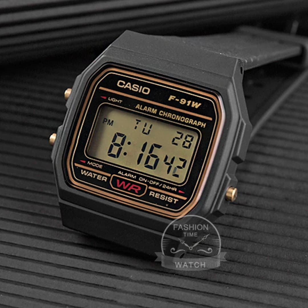 Casio Versatile Small Square Watch Retro Comfortable Design Classic Style for Casual Wear F-91WG-9 - 4