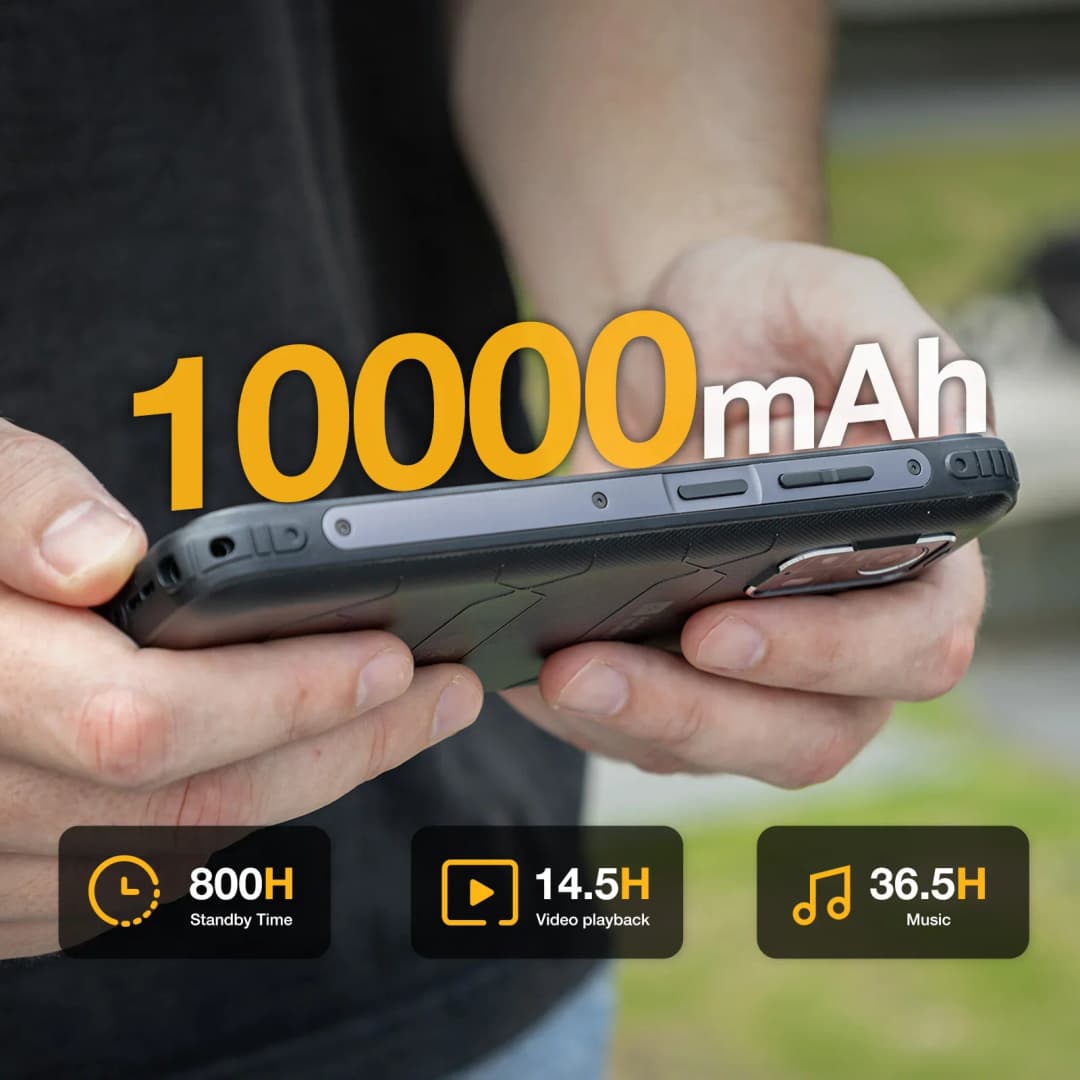 هاتف ذكي متين AGM H MAX 8+256 جيجابايت بطارية 10000 مللي أمبير شاشة HD+ 3 فتحات بطاقة NFC OTG شحن عكسي ضد الماء - 2