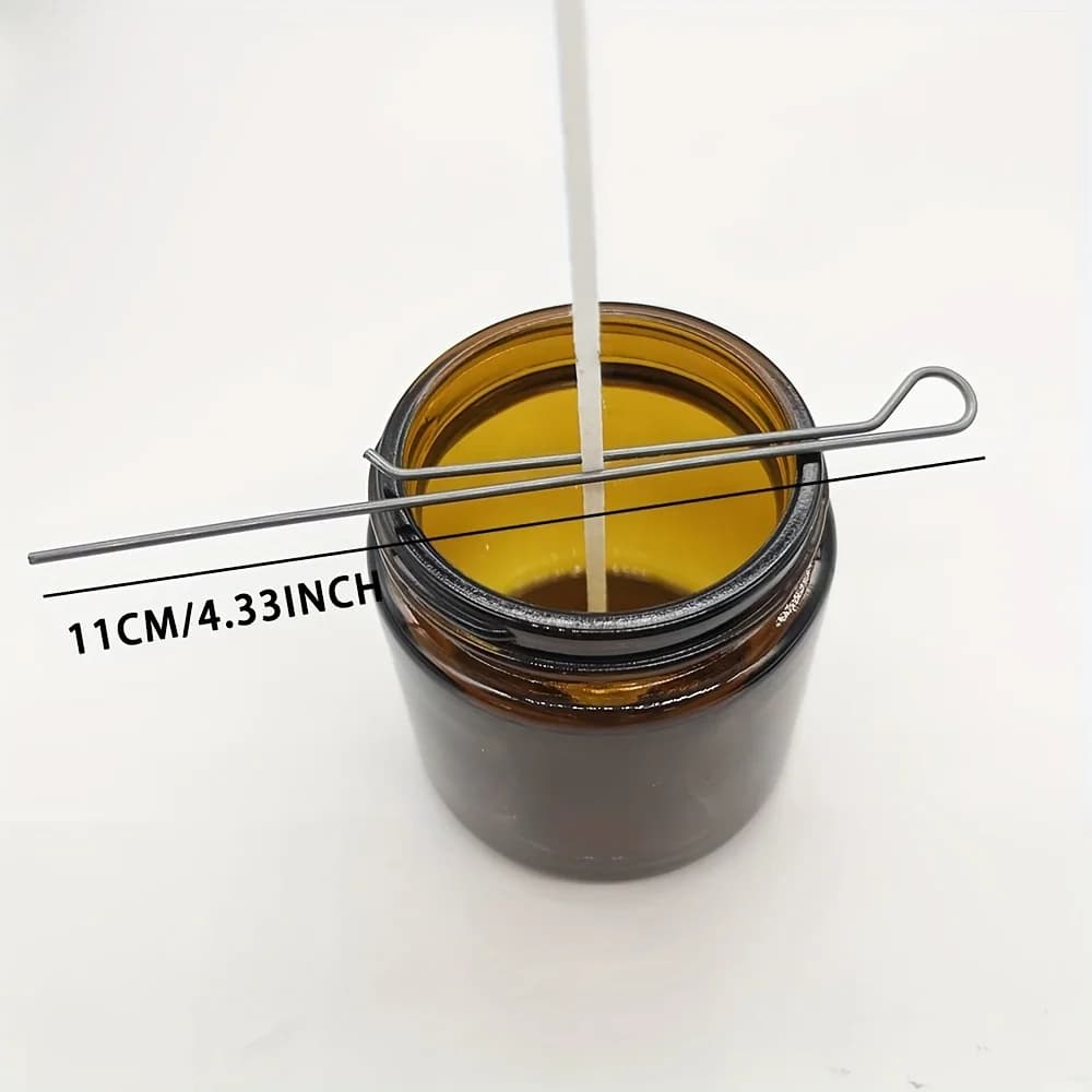 5/10 قطع حاملات فتيل شمع 4.3 بوصة مشبك تثبيت فتيل حاملات فولاذ مقاوم للصدأ لصنع الشموع أداة معدنية لتركيز الفتيل - 4