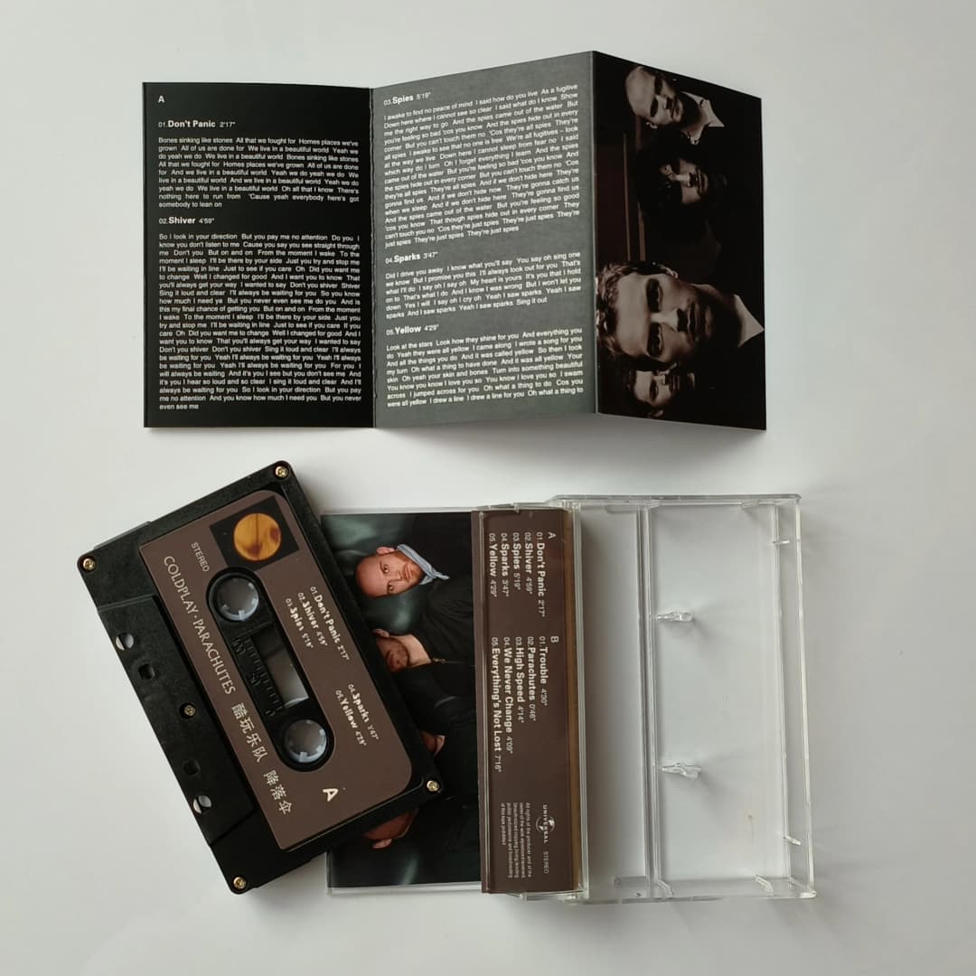 Classic Coldplay Music Tape A Rush of Blood to the Head Album Parachutes Cassettes Cosplay Recorder Soundtracks Box Party Music - 4