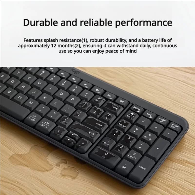 مجموعة لوحة مفاتيح وماوس Logitech MK251 لاسلكية، مجموعة منزلية ومكتبية لأجهزة الكمبيوتر المكتبية والمحمولة - 5