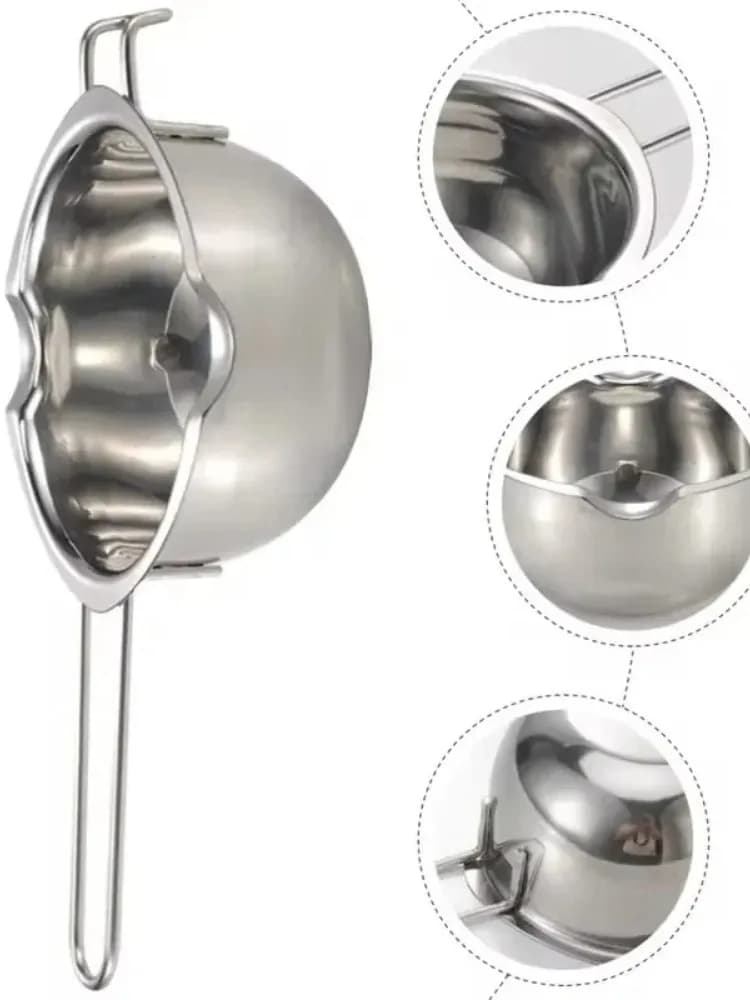Stainless Steel Candle Wax Melting Boiler Pot with Heat Resistant Handle for Melting Chocolate Candy and Candle Making Supplies - 4