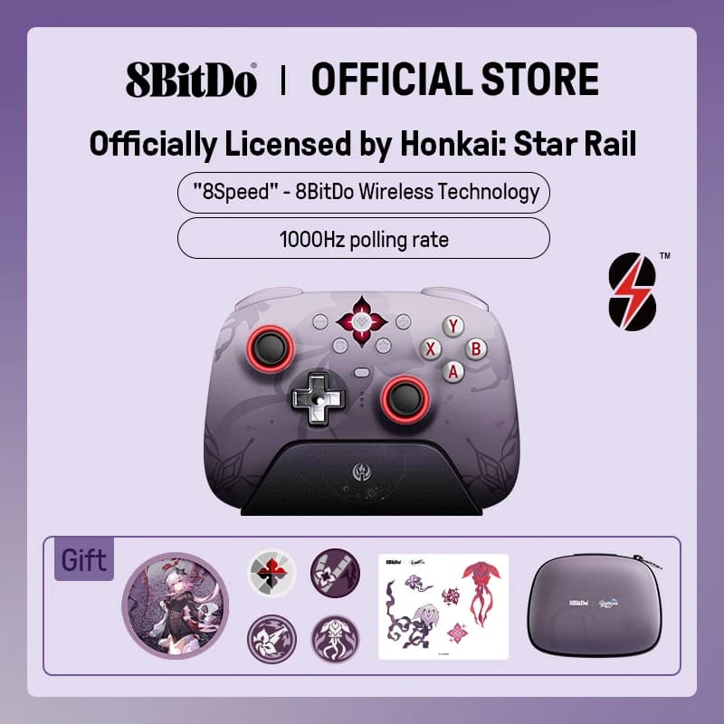 وحدة تحكم الألعاب اللاسلكية 8BitDo Ultimate 2 للكمبيوتر وأندرويد - إيفرنايت (مرخصة رسميًا من Honkai: Star Rail)