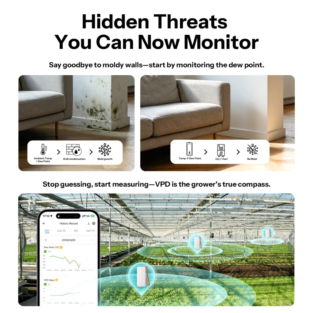 مستشعر درجة الحرارة والرطوبة SONOFF Zigbee للمنزل الذكي Airguard TH Lite SNZB-02B، تحكم عبر تطبيق Ewelink، يعمل مع أليكسا وجوجل - 3