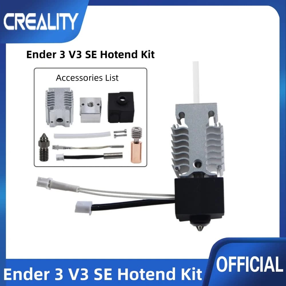 مجموعة هوت إند Creality Ender 3 V3 SE من سبائك التيتانيوم مع كسر حراري ثنائي المعدن 24V 40W رأس J-head لموديل Ender-3 V3 SE