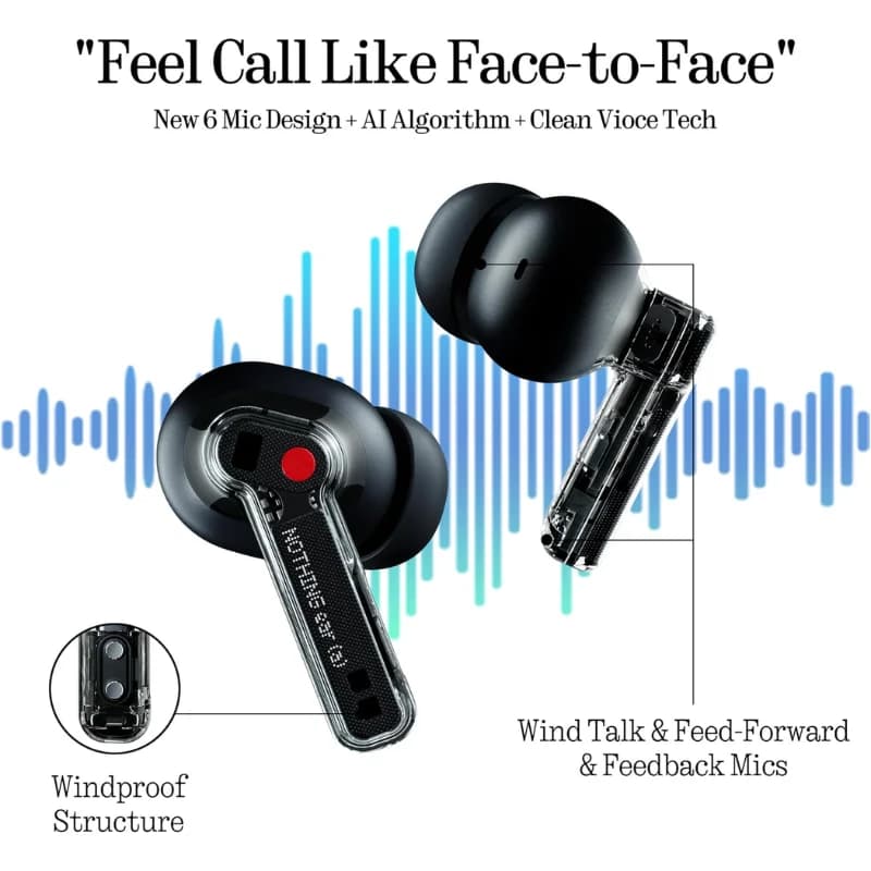 Nothing Ear (a) TWS Wireless Earbuds Adaptive ANC Bluetooth 5.4 IP54 In-ear Earphones Long Battery Life - 5
