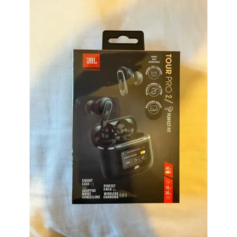 JBL Tour Pro 2 True Wireless Earbuds ANC Smart Case Bluetooth Black INT HK Ver - 2