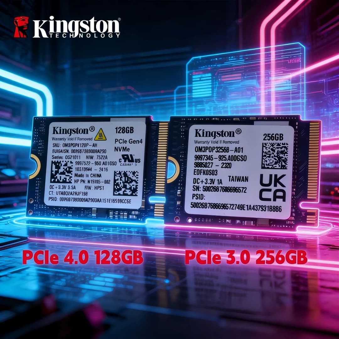 كينجستون OM3 128 جيجابايت PCIe 4.0 و OM3 256 جيجابايت PCIe 3.0 لألعاب M.2 2230 NVMe SSD داخلي - متوافق مع Stream Deck واللابتوب والديسكتوب