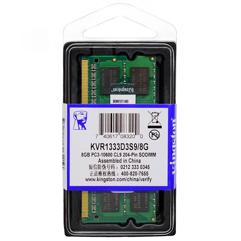 قطعتين ذاكرة رام كينجستون كمبيوتر محمول DDR3 DDR3L 8 جيجا 4 جيجا 1066 1333 ميجا هرتز 1600 ميجا هرتز 1866 ميجا هرتز SO-DIMM PC3-8500 10600 12800 ذاكرة دفتر ملاحظات DDR3 قناة مزدوجة - 4