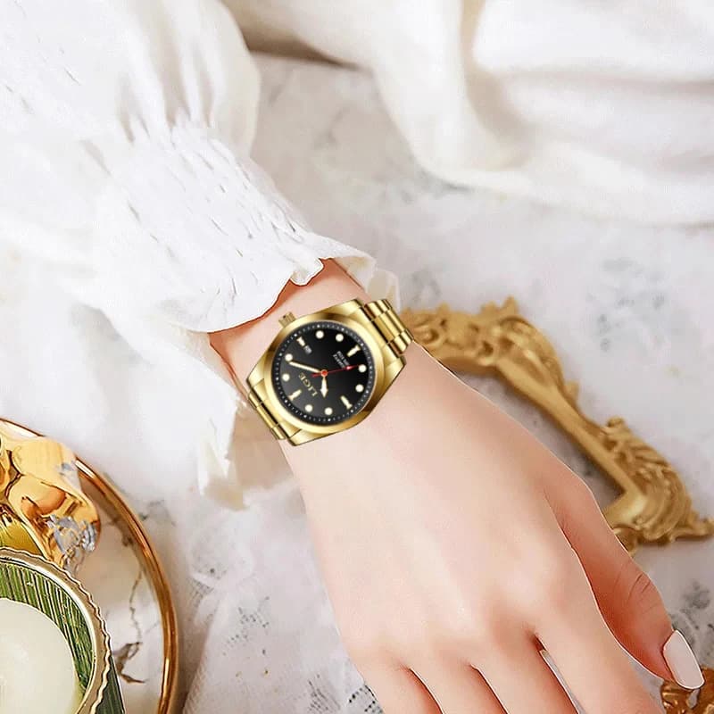 LIGE Fashion Gold Women Watches Stainless Steel Waterproof Quartz Watch Women Casual Sport Luminous Watch For Women Reloj Mujer - 5