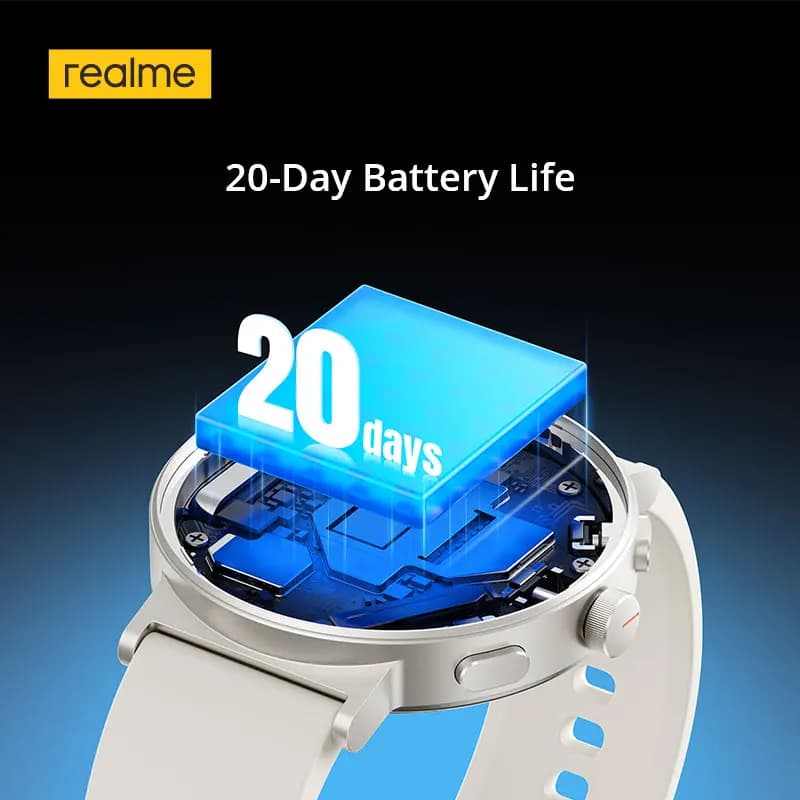 realme Watch S5 Smart Watch 1.43" AMOLED Display 5ATM Water Resistance 20-Day Battery Life 110 Sports Modes - 4