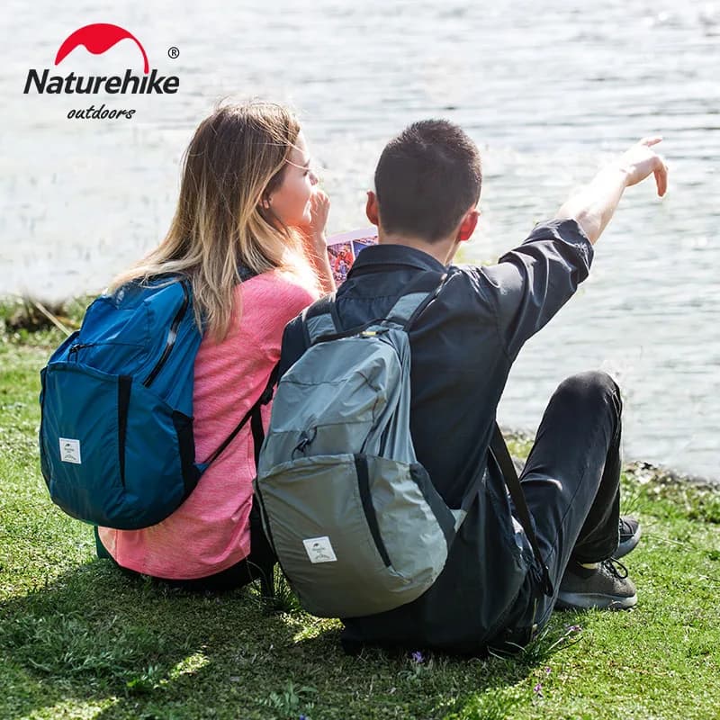 حقيبة ظهر Naturehike Cloudy Goose 18L 22L من السيليكون قابلة للطي خفيفة الوزن محمولة مقاومة للماء حقيبة كتف خارجية للمشي لمسافات طويلة - 2
