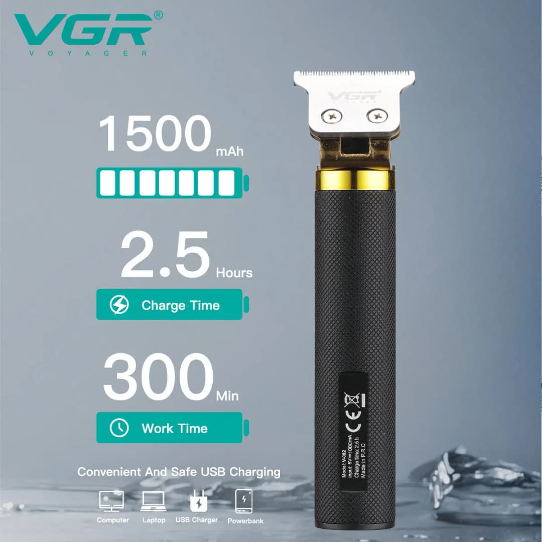 ماكينة تشذيب الشعر VGR 082 T9 الاحترافية - لاسلكية، قابلة لإعادة الشحن للرجال - 3