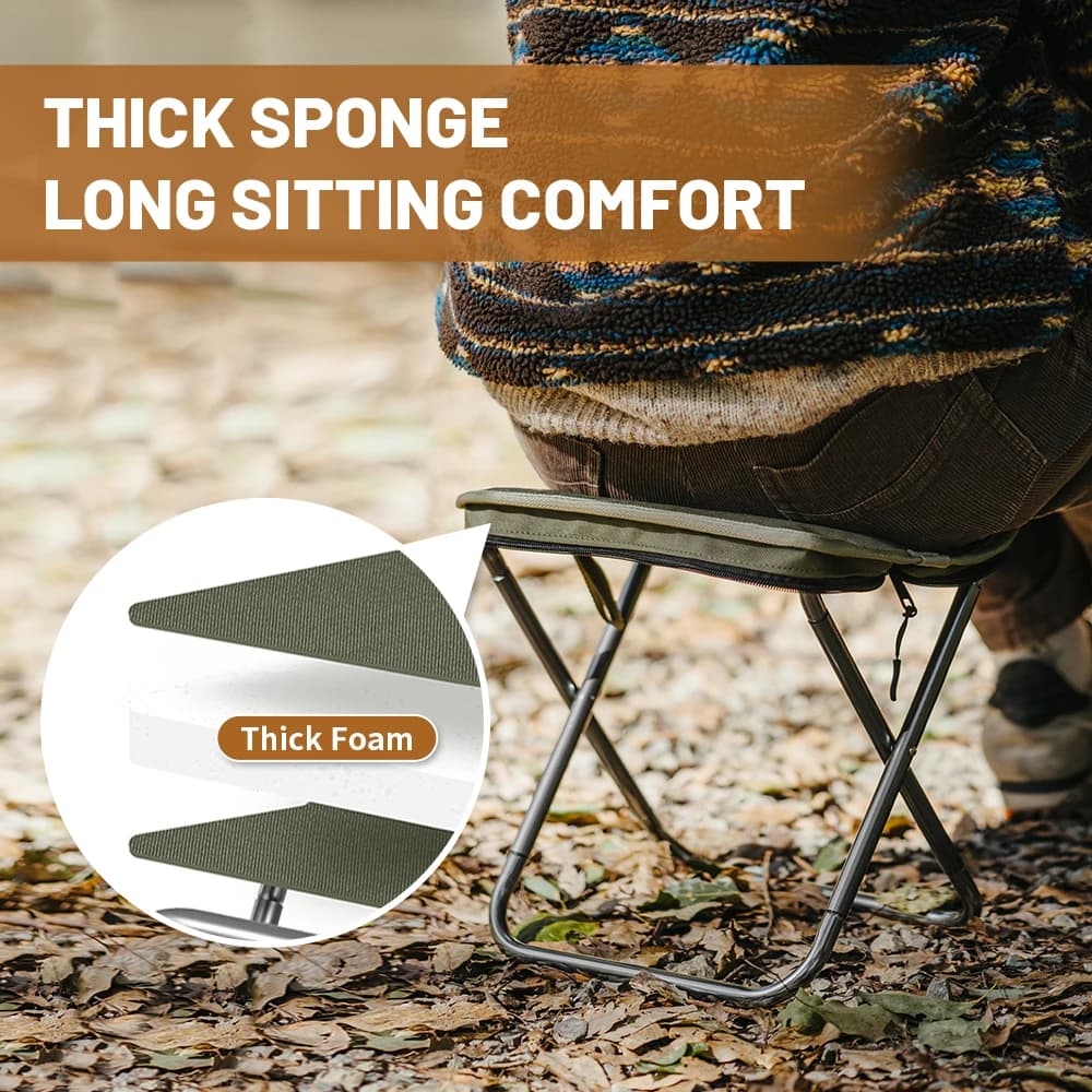 Naturehike Camping Chair Outdoor Lightweight Aluminium Folding Chairs Portable Fishing Stool Thickening Sponge Hiking Stool Seat - 5