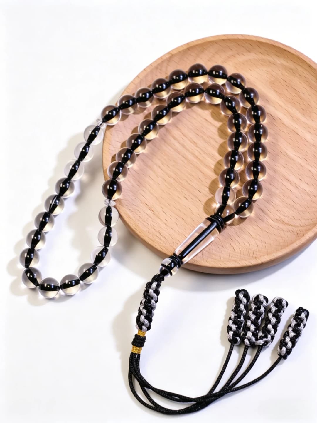 Handmade Mixed Color Tassel Islamic Tasbih 45 Transparent Beads Middle Eastern Prayer Beads - 5