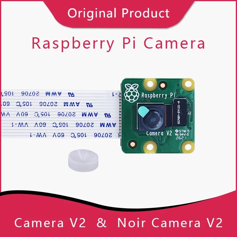 وحدة كاميرا Raspberry Pi الرسمية V2 NoIR برؤية ليلية 8 مليون بكسل مستشعر Sony IMX219، متوافقة مع Raspberry Pi 4 / 3B+ / 3B