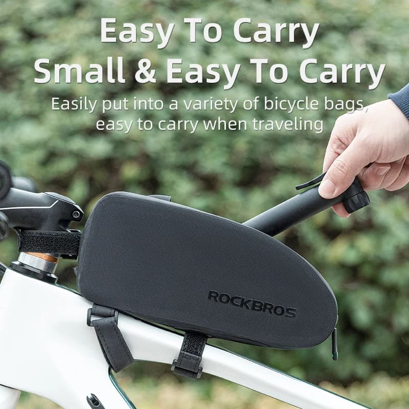 مضخة دراجة ROCKBROS 80PSI، صمام Schrader Presta، مضخة دراجة MTB، منفاخ هواء محمول صغير، إكسسوارات مضخة الدراجات من النايلون - 5