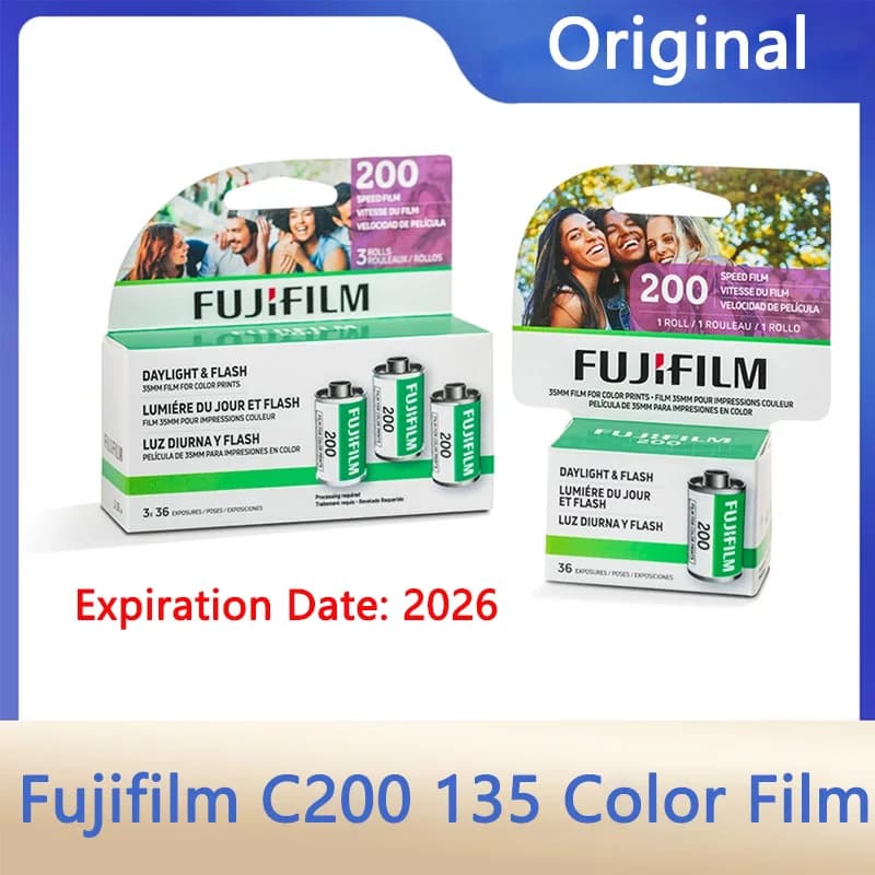 1/2/3/5 رول فوجيفيلم C200 فيلم ملون سلبي 35 ملم 36 تعرض لكاميرات كوداك 135 M35/M38/F8/F9/H35/H35n