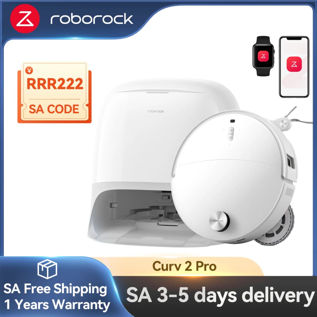 روبوروك Qrevo Curv 2 Pro مكنسة كهربائية روبوتية وممسحة شفط 25000 بسكال نظام مزدوج مضاد للتشابك ذكي نحيف للغاية 3.14 بوصة