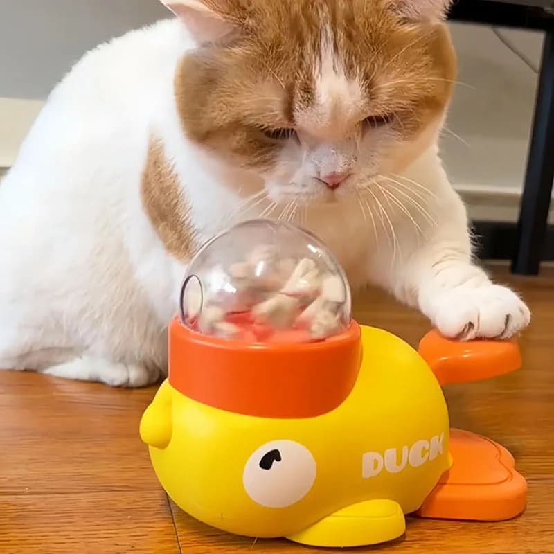 Little yellow duck pet leaking device pet interactive toys educational training device pet feeding device puppy leaking toys - 5