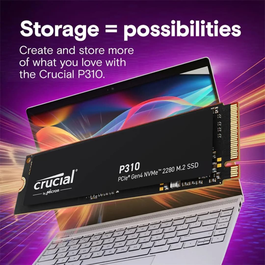 Crucial SSD P310 M.2 2280 1TB 2TB PCI-Express 4.0 x4 NVMe 3D NAND Internal Solid State Drive - 3