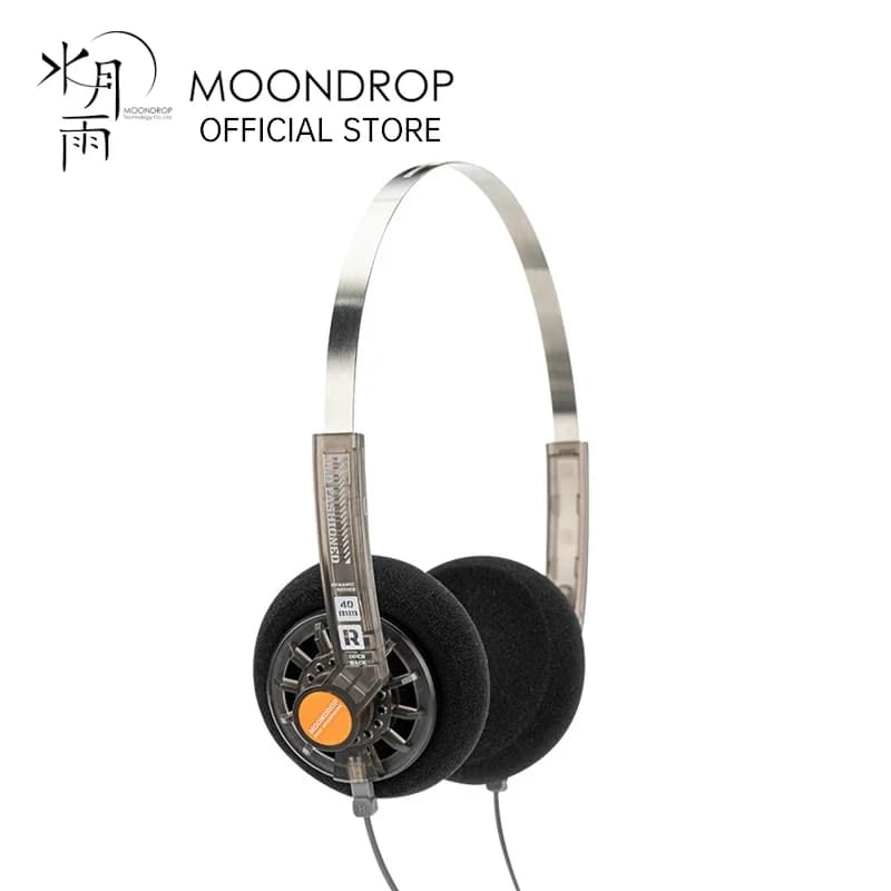 سماعات رأس MOONDROP OLD FASHIONED على الأذن بمشغل ديناميكي كبير 40 مم و0.78-2pin وقابس 3.5 مم
