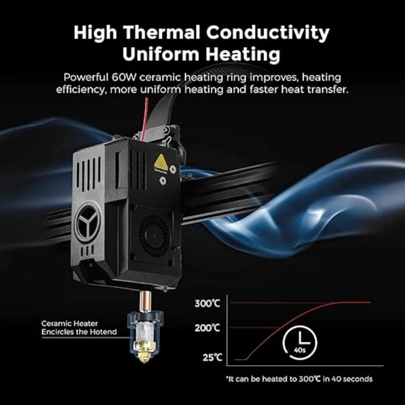 طقم فوهة ساخنة سيراميك Creality Ender 3 V3 KE بدرجة حرارة عالية 300°C لمكبس الطاردة لطابعة K1/K1 Max - 3