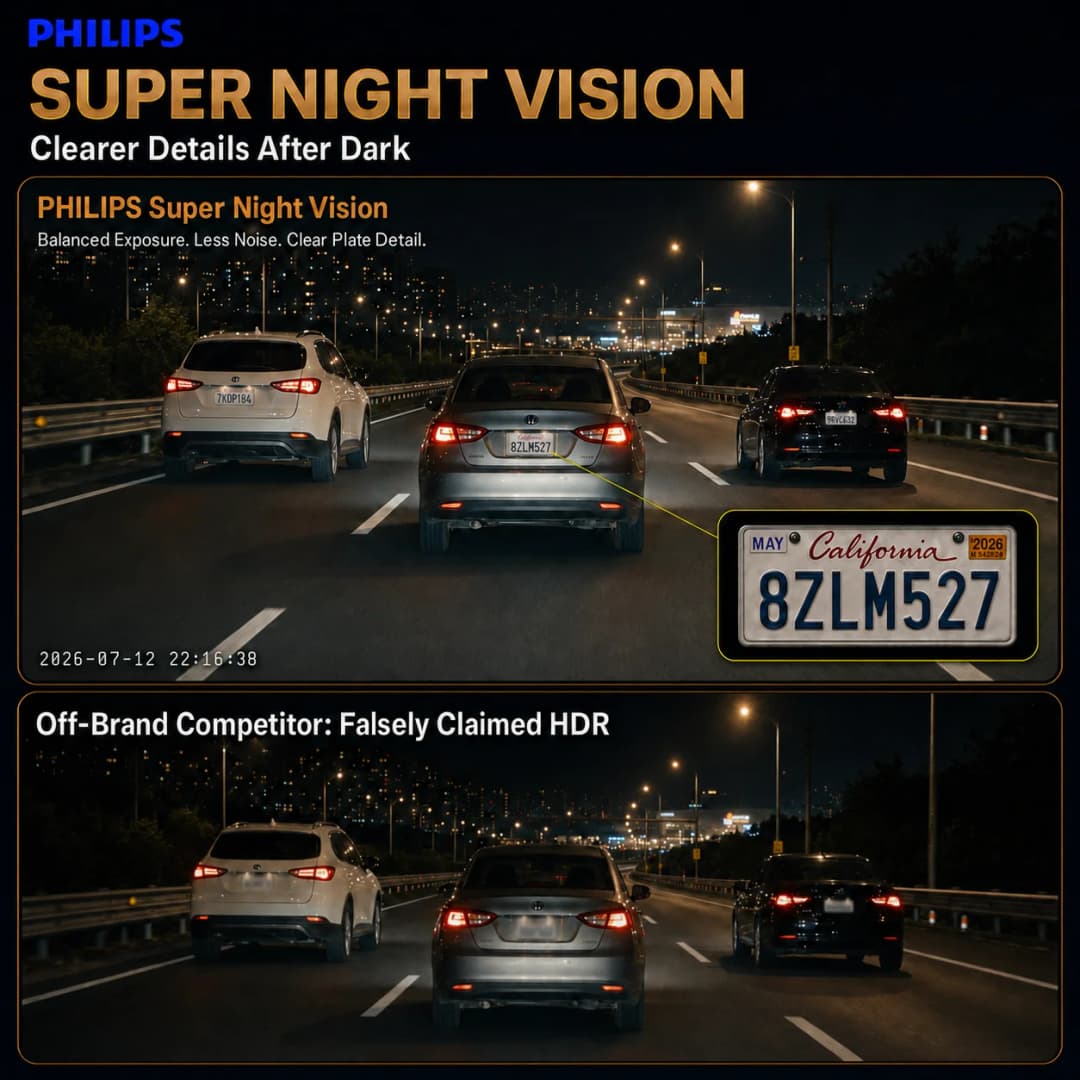 PHILIPS Dash Cam F04 2k Mini Car Camera With 1.47 Inch Ips Screen Wifi App Control Night Vision 24h Parking Monitor Car Dvr - 3