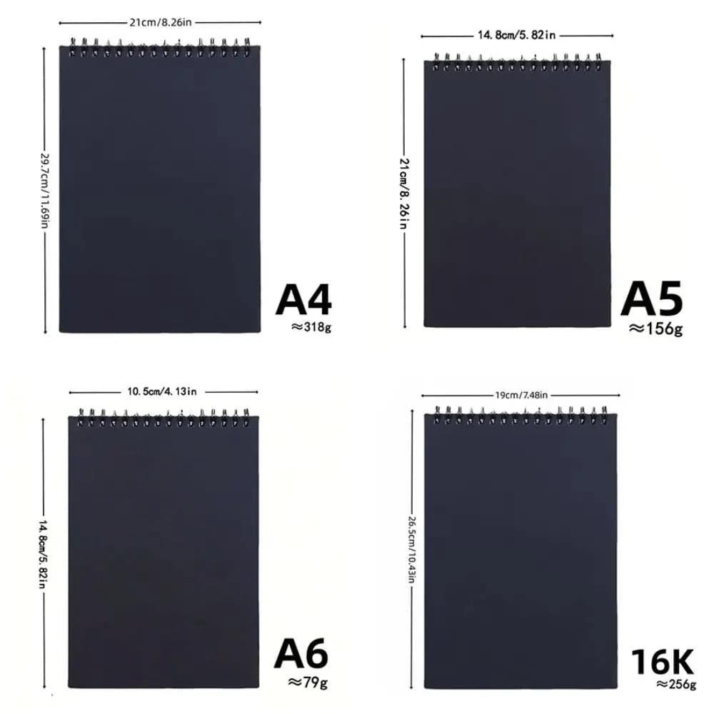 Professional 30 Sheets 8K 16K Coil Sketchbook Spiral Bound A4 A5 A6 Thick Drawing Paper Eco-Friendly Acid Free Artist Sketch Pad - 5