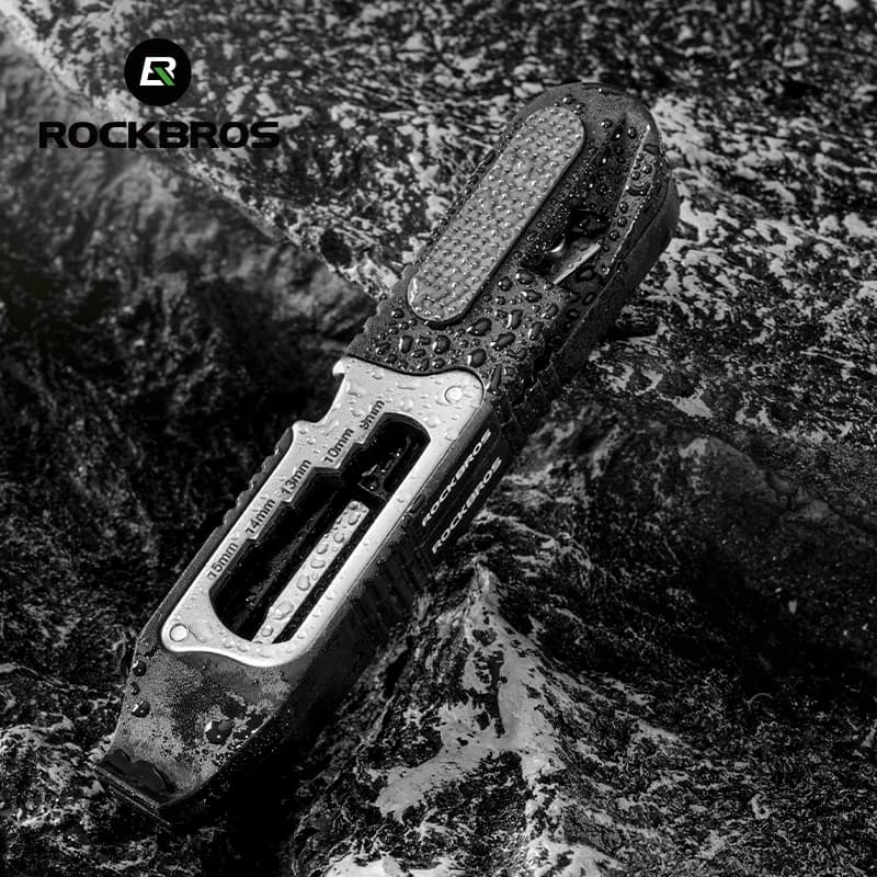 مجموعة مفاتيح دراجات ROCKBROS عالية القوة متعددة الوظائف محمولة رافعات إطارات دراجات مفتاح ربط براغي مجموعة قضيب فك إطارات الدراجات - 5