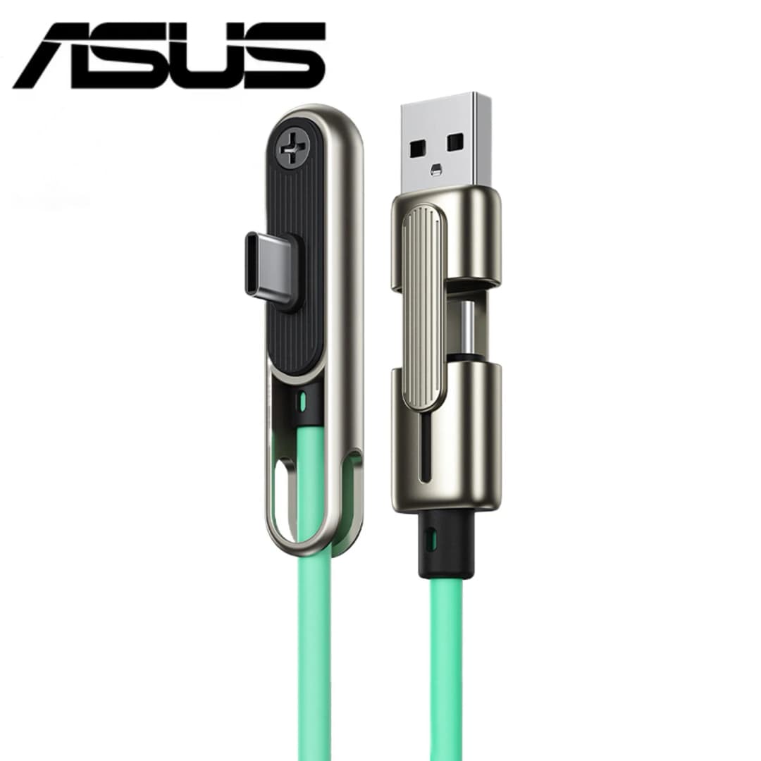 ASUS 2in1 Portable 240W Fast Charging Cable Phone Tablet Foldable Holder USB A/C To TypeC Data Cable with Folding Bracket - 6