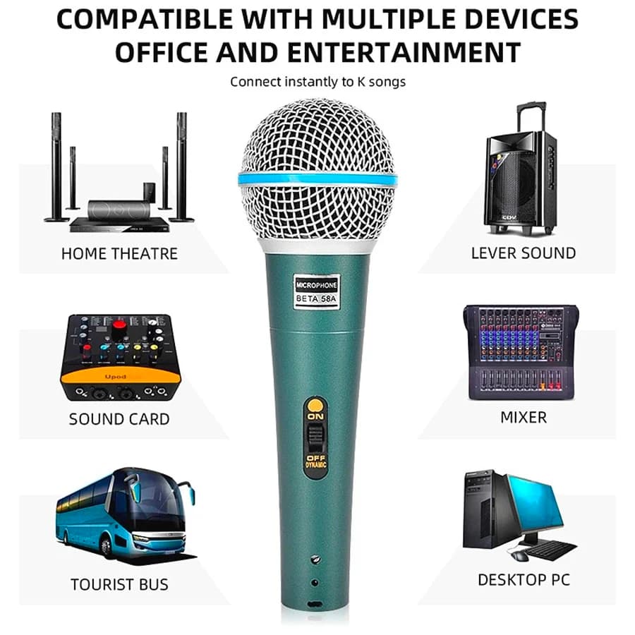 Wired Professional Condenser Microphone Mic For PC Karaoke Machine System Sound Room Gaming Gamer Audio Sing Live Streaming Kits - 3