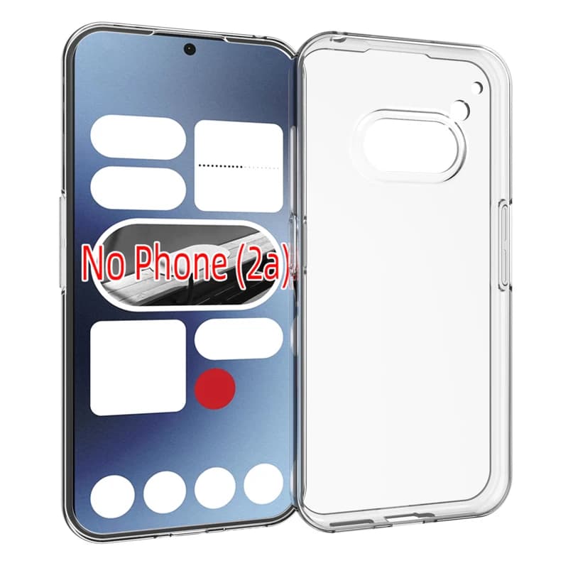 غطاء شفاف فائق النحافة من السيليكون TPU لهاتف Nothing Phone 2A و2APlus 5G، غطاء خلفي ناعم غير لامع لهاتف Nothing Phone 2A Plus - 2