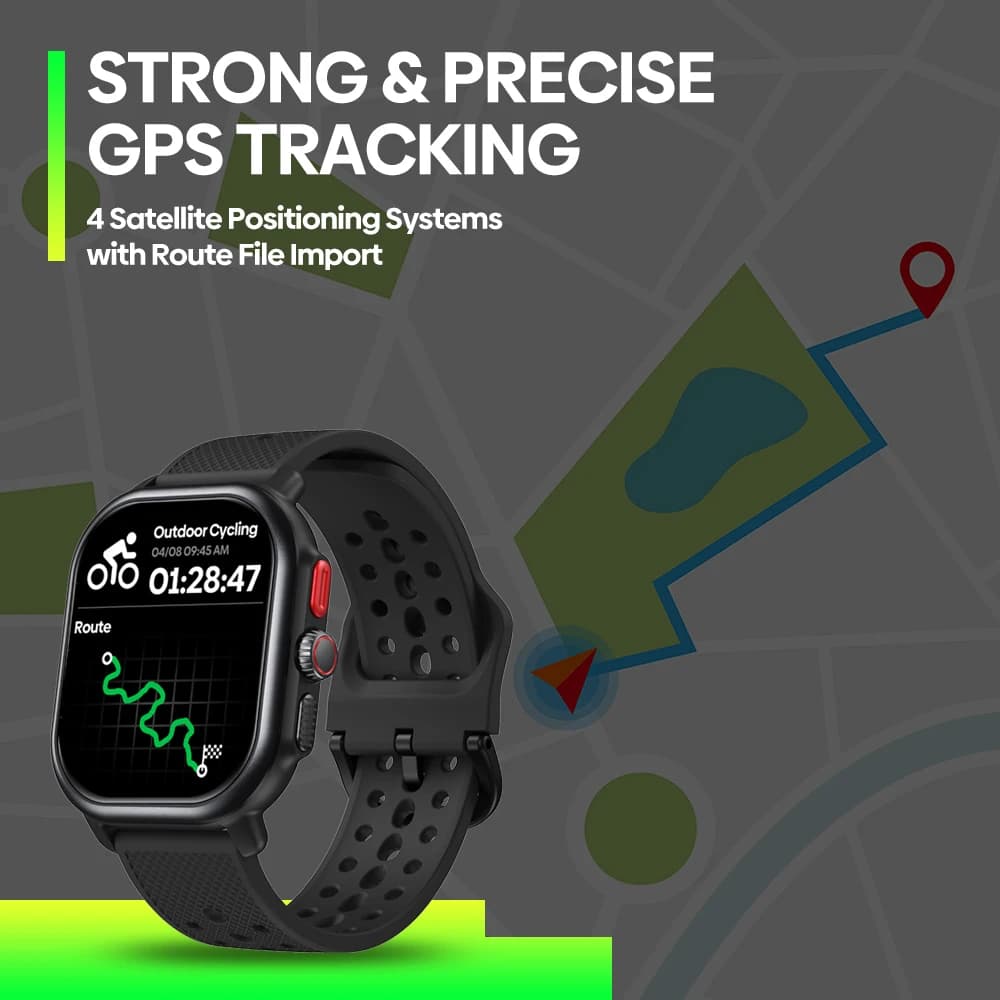 ساعة Zeblaze Beyond 3 Pro GPS الذكية الجديدة شاشة 2.15" AMOLED نظام تحديد المواقع المدمج واستيراد المسار إجراء/استقبال المكالمات الهاتفية - 2