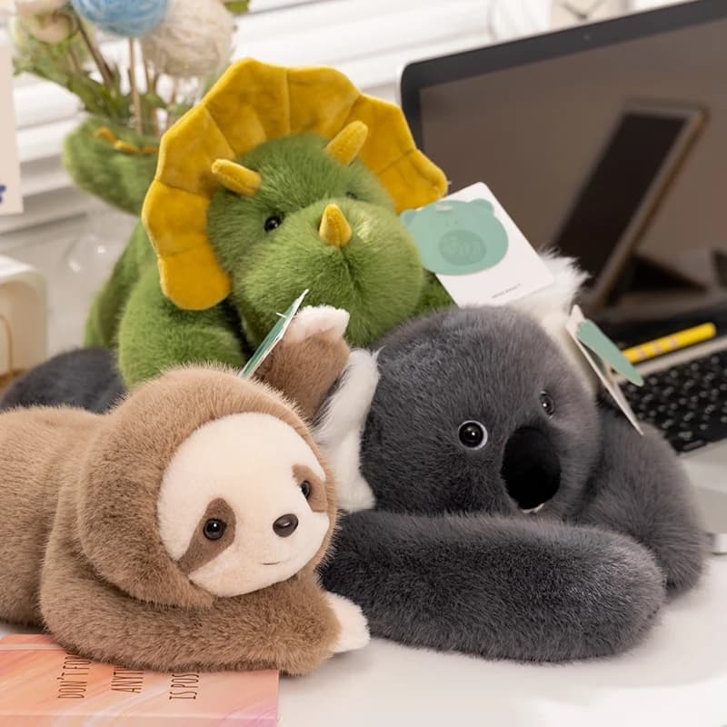 30-65cmKawaii High Quality Forest Animal Plush Doll Pillow Soft Long-arm Raccoon Dinosaur Sloth Panda Koala Plush Toy Home Decor - 4