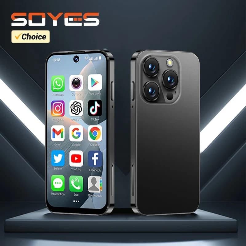 هاتف ذكي صغير SOYES XS19 بشاشة 3.88 بوصة، 2 جيجا رام، 16 جيجا روم، أندرويد 10.0، مع التعرف على الوجه، شريحتين، شبكة 3G