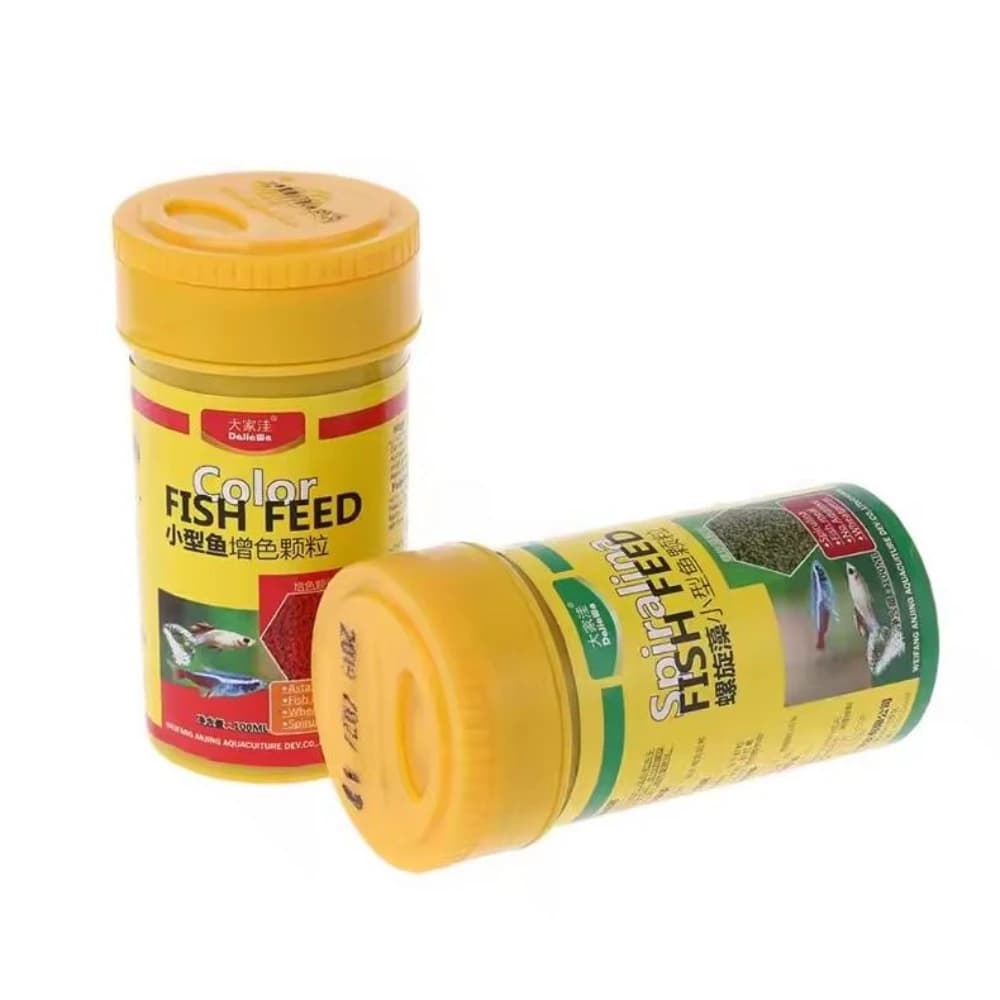 100ml Tropical Fish Spirulina Food Granule Fish Nutrition Food For Aquarium Fish Tank Color Enhanced Feeding Feeder Supplies - 2