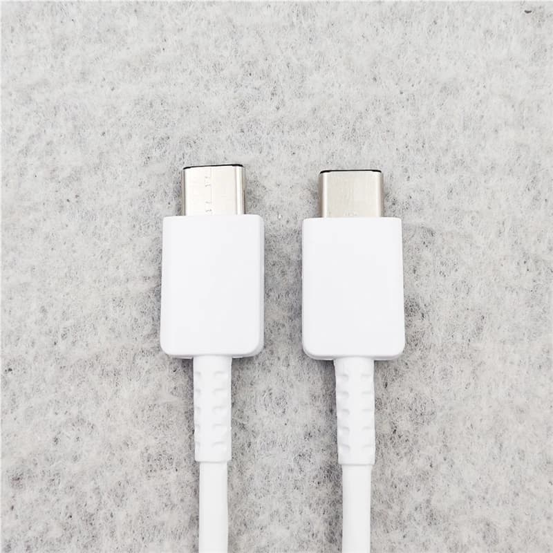 كابل سامسونج USB Type C PD بطول 1/2/3 متر، بقوة 25 واط/45 واط/65 واط و3 أمبير للشحن السريع ونقل البيانات لهواتف جالاكسي نوت 10 و20 وS24 وS25 ألترا وZ Flip Fold 5 و6 و7 - 5