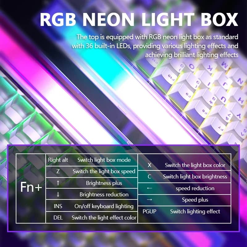 لوحة مفاتيح ميكانيكية سلكية AULA HERO84 HE، إضاءة RGB، إيقاع موسيقي، معدل استجابة 8K، مفتاح مغناطيسي، إكسسوارات كمبيوتر للاعبين - 4