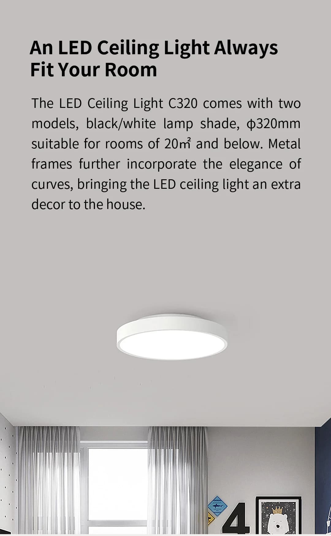 Yeelight Smart LED Ceiling Light PRO C320 Global Edition Wifi connection 2700-6500K voice control suitable For Homekit Mi home - 2